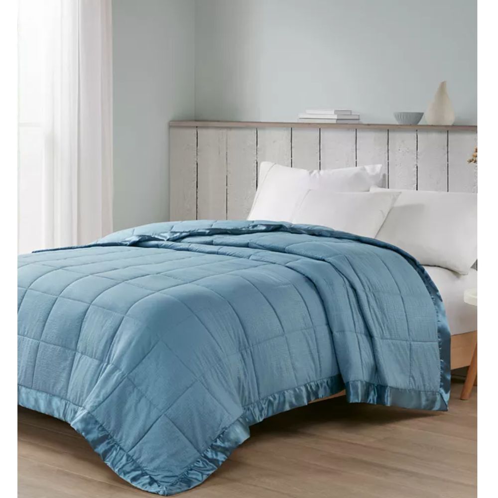 Madison Park Cambria Oversized Down Alternative Blanket with Satin Trim King